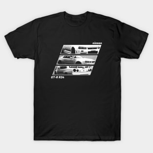 NISSAN SKYLINE GT-R R34 Black 'N White Archive 2 (Black Version) T-Shirt